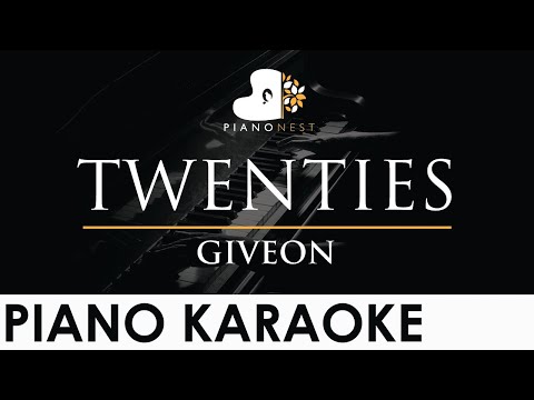 GIVEON - TWENTIES - Piano Karaoke Instrumental Cover with Lyrics