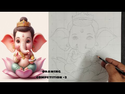 Ganesh chaturthi drawing, Ganesha drawing,  outline Drawing ,#ganeshchaturthi  #drawingcompetition