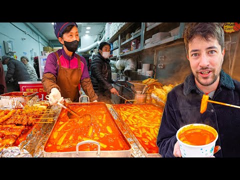 24 Hours of KOREAN STREET FOOD in Seoul 🇰🇷 Tteokbokki, Gomtang, Hotteok & More!!