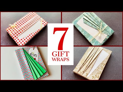 7 Elegant Gift Wrapping Ideas | DIY Book Packing for Christmas | Creative Gift Wraps #giftwrap