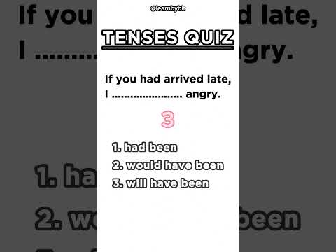 Tenses Quiz Grammar Tenses Test