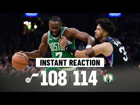 INSTANT REACTION: Shorthanded Celtics takes Jazz' best shot, do enough late to pull out the win