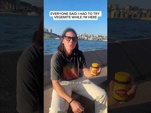 First time trying Vegemite in Australia 🫣