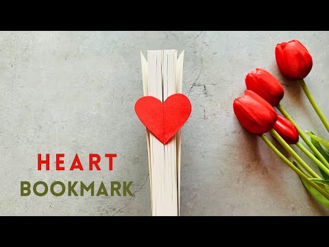 Easy DIY Heart Bookmark | Bookmark Ideas | Cute Heart Bookmark