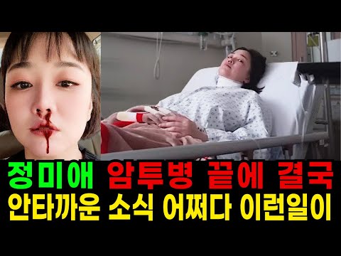 정미애 안타까운 소식 어쩌다 이런일이