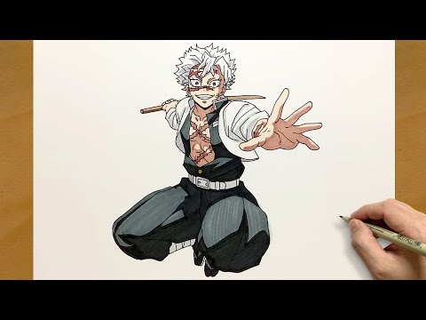 How to Draw Sanemi Shinazugawa  Demon Slayer Character Drawing Guide