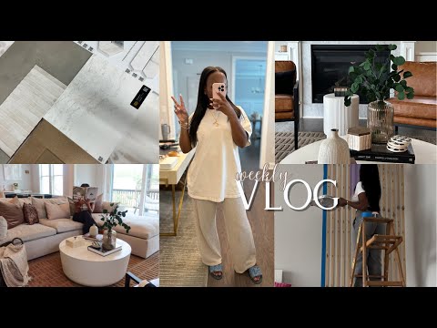 VLOG: DIY WALL SLATS, LIVING ROOM UPDATE, BASEMENT PLANS, H&M HAUL & MORE