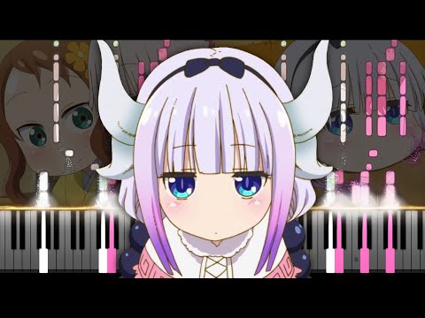 【REMASTER】Aozora no Rhapsody「青空のラプソディ」-  Maid Dragon [小林さんちのメイドラゴン] Opening (Piano Synthesia)