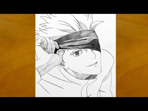 How to Draw Gojo Satoru Step by Step || Jujutsu Kaisen Sketch || Anime Pencil Art