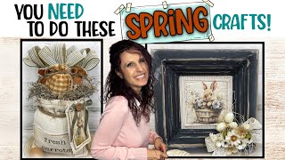 DIY Spring Bliss! Adorable Vintage and Farmhouse Crafts for Your Home Decor | DIY Spring Crafts 2025