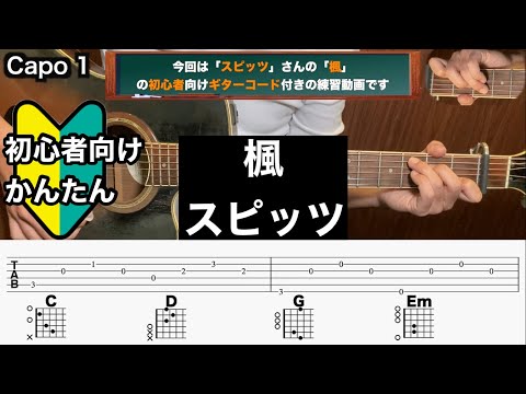 楓/スピッツ/ギター/コード/弾き語り/初心者向け/簡単