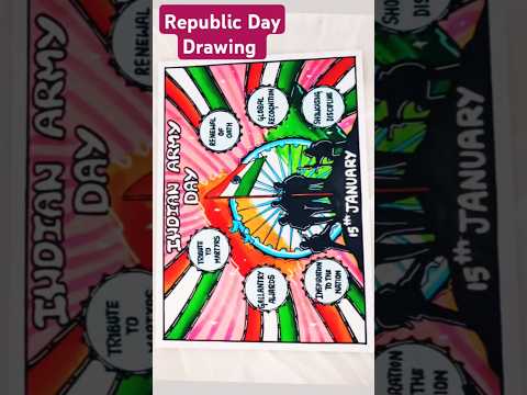 Republic Day Drawing Easy Steps / Republic Day Poster / How To Draw Republic Day Drawing