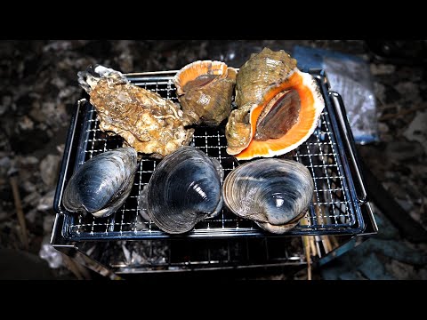 GRILLING clams I DUG UP【ENG SUB】