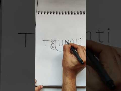 Quick simple and easy drawing of lord Balaji using the word Tirupati