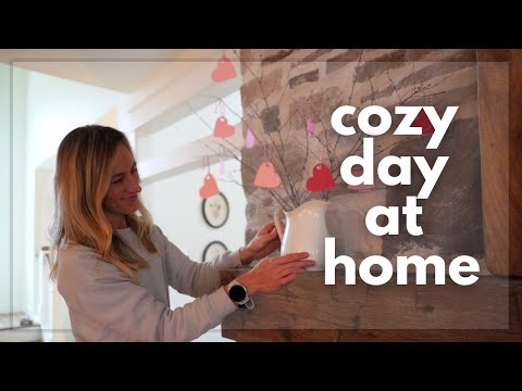 cozy day at home | baking, cleaning, and a basement tour :)