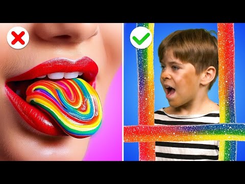 Rich Kid VS Poor Kid - Sneak Candies in Jail! || Amazing Sneaking Tips & Funny Relatable Situations