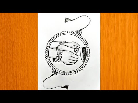 Easy way to draw tying raksha bandhan in hand | Pencil sketch for beginner | easy drawing tutorial