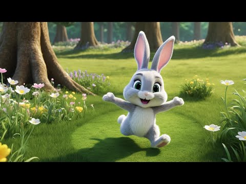 Five Little Bunnies Jumping on the Ground | Fun Nursery Rhyme for Kids | Sing-Along Song