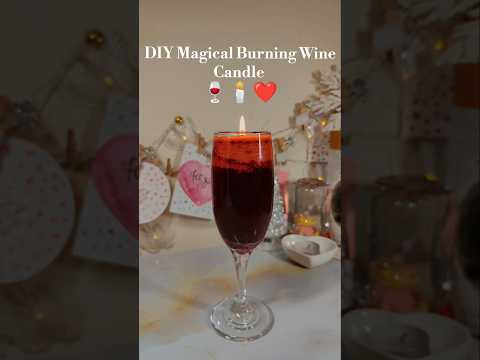 Magical Wine Candle🍷🕯️❤️ #craft #diy #shorts  #candlemaking #valentinesday #inspiration #creative