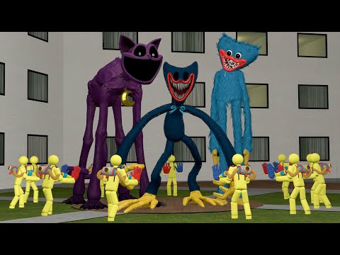 ALL POPPY PLAYTIME 1 3 BOSS CHARACTERS were surrounded, but something went wrong... (Garry's Mod)