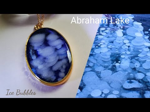 レジン❄アブラハム湖のアイスバブル風ペンダントにチャレンジ！✨resin/accessory/ice bubbles/Abraham Lake  ❄