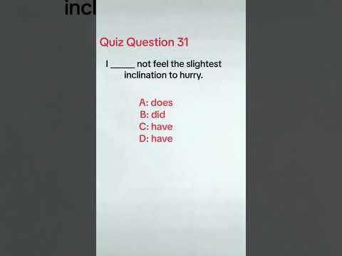 Quiz Question 31 #englishgrammar #englishquizchannel #grammarbasic