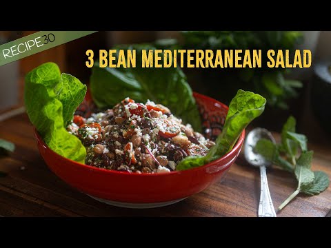 Healthy Mediterranean Three Bean Salad for Any Meal