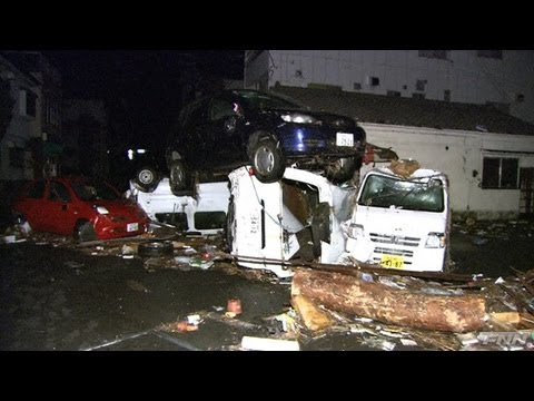 震災当日・夜の釜石市内