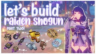 ♡ building raiden shogun!  ♡∘˙○˚.• | cozy genshin impact gameplay - part 2! (no voice)