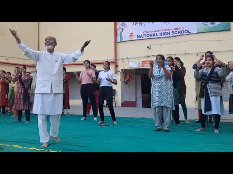 Yoga training camp for students by yogacharya Shri Dushyant ji at NHS @modikasundayvlogs9920