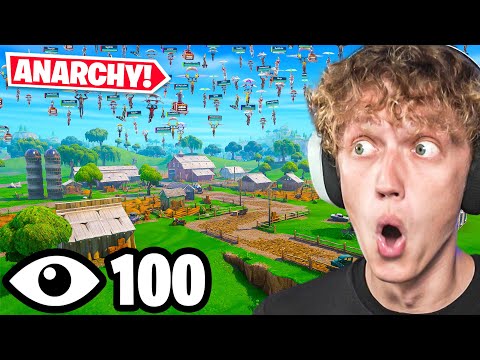 I Got 100 Players To Land At ANARCHY ACRES In OG Fortnite! (Oldest POI)