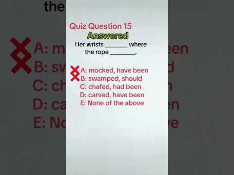 Quiz Question 15 Answered #englishgrammar #englishquizchannel #grammarbasic