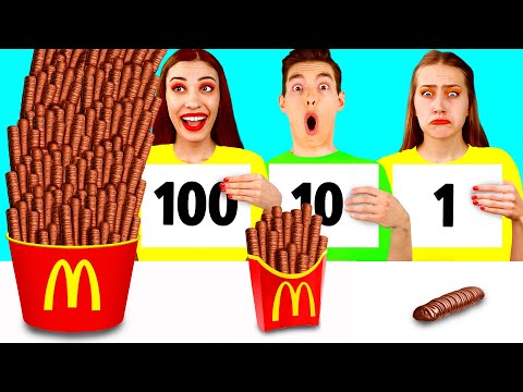 100 Layers of Food Challenge | Kitchen War by RaPaPa Challenge