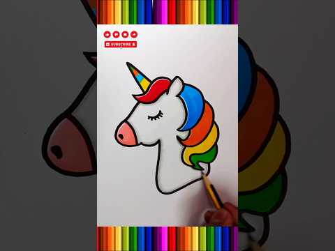 how to coloring a unicorn #drawing #coloring #shorts