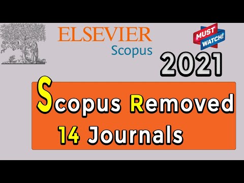 Scopus Removed 14 Journals 2021 II My Research Support