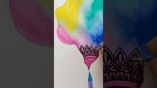 Holi special mandala art||easy holi drawing #shorts #ytshorts #youtubeshorts #holidrawing #happyholi