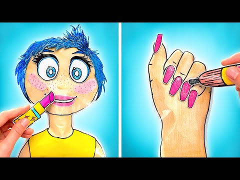 INSIDE OUT Beauty Paper Game! 💄 DIY Paper Games with Dolls