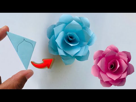 How To Make Beautiful Rose Flower | Diy Paper Rose Flower Easy