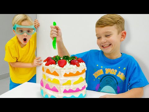 Chris and Michael play with balloons