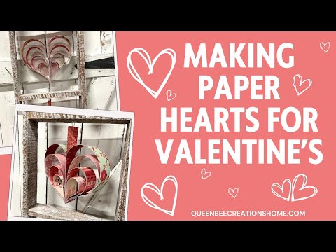 Making Paper Hearts for Valentine's