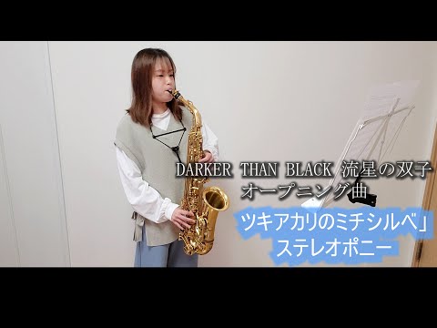 ツキアカリのミチシルベ / ステレオポニーをサックスで演奏してみました。アニメ DARKER THAN BLACK -流星の双子-オープニング 【小さいサックス吹き】【佐藤佳世】