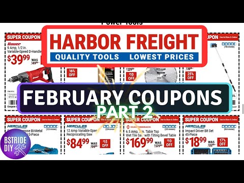 Harbor Freight Tools MORE February Super Coupons 2025! Part 2