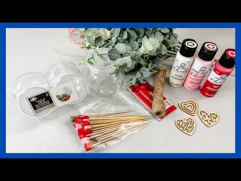 Valentine Decor DIY || Using Dollar Tree Candy Jars || Just 1 Quick Craft