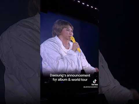 Daesung's new album and world tour, FINALLY!!!! 🐯👑 강대성 빅뱅 bigbang vip #short