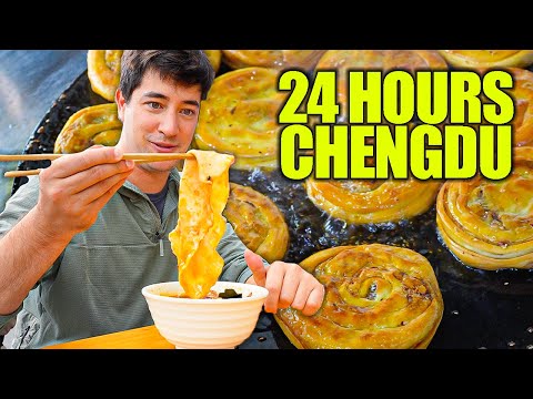 24 Hours of STREET FOOD in China 🇨🇳 Chengdu's BEST Sichuan Food Morning Till Night!