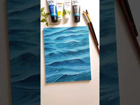 painting waves ✨ #artreels #canvaspainting