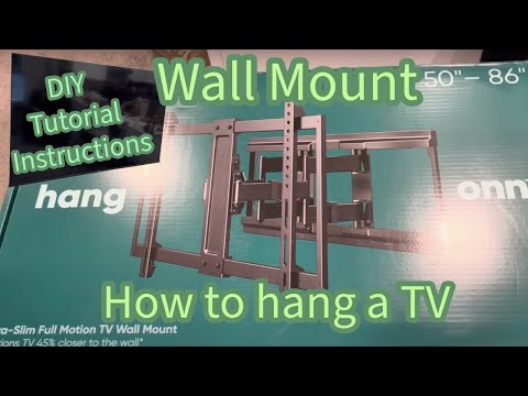 Hang Onn Brand Wall TV Mount | DIY How to Hang a TV | Complete Step-By-Step Tutorial Instructions