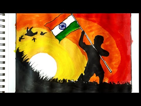 India flag drawing with child🇮🇳| Happy Independence Day 🇮🇳 |#art #viral #flag