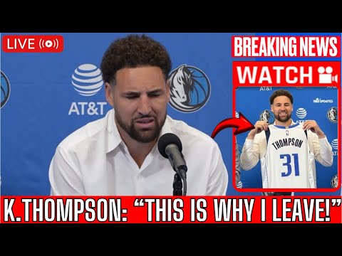 URGENT! Klay Thompson SURPRISES BY THE REASON on leaving the Warriors When Introduced By Mavericks