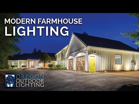 Exterior Lighting on a Modern Farmhouse Style Home | Oregon Outdoor Lighting